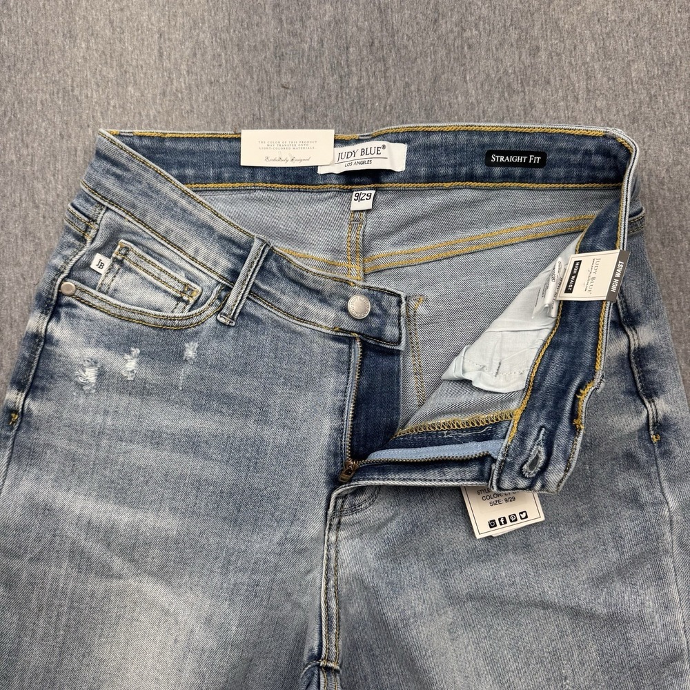 Judy Blue Light Wash Wide Leg Jeans - Picture 14 of 16